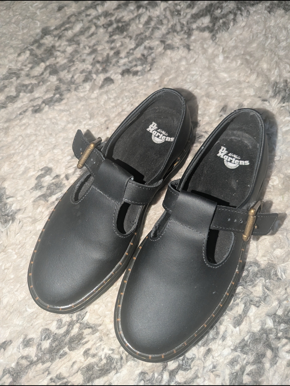 Dr. Martens Black Girls' T-Bar Mary Jane Shoes